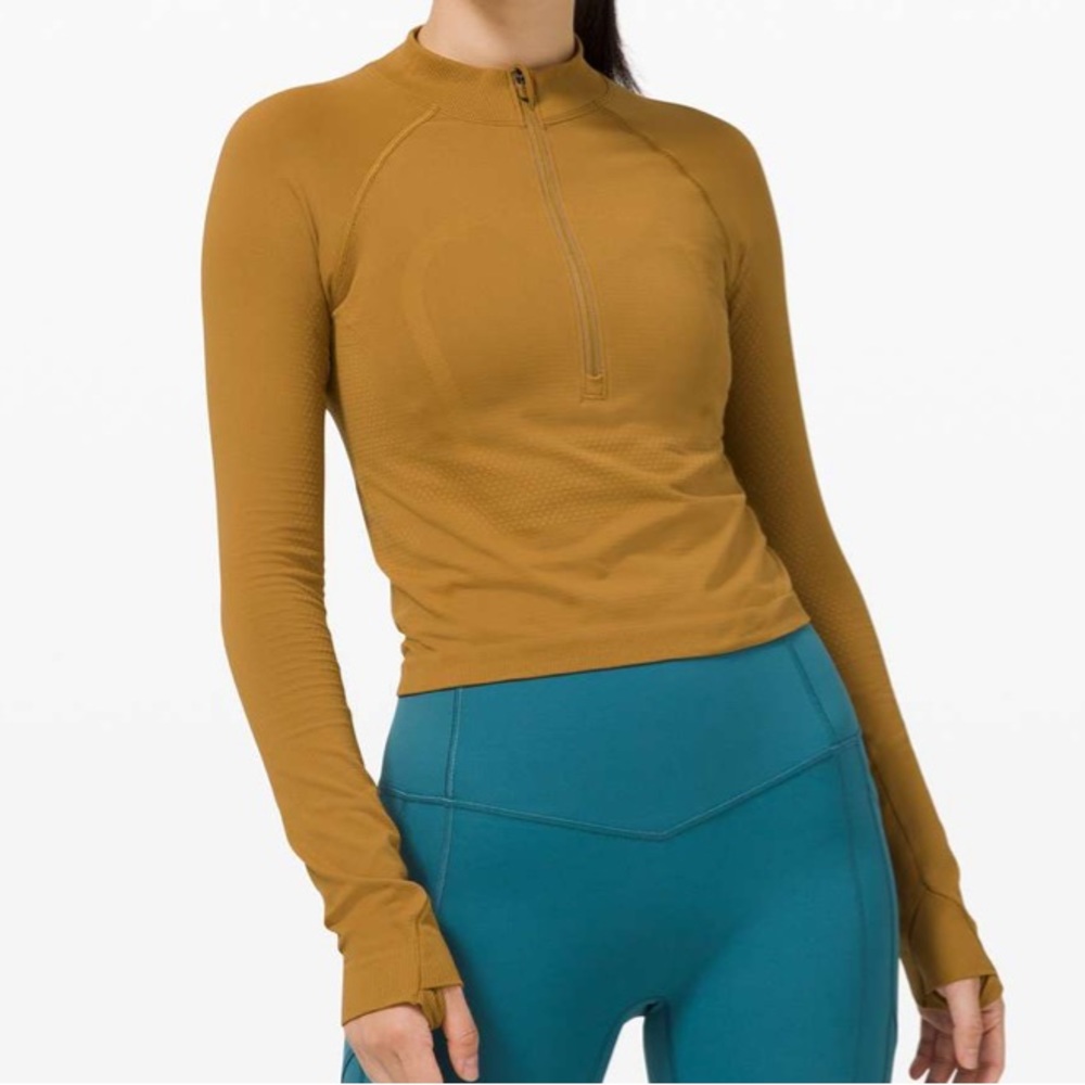 Lululemon Swiftly Tech 1/2 Zip 2.0 *Cool - Spiced Bronze / Tuscan Gold